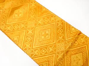 アンティーク　菱に花更紗模様織出し袋帯（材料）